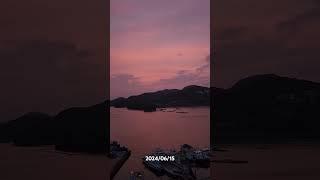 낯선 색의 노을 #구름 #노을 #바다 #여름 #힐링