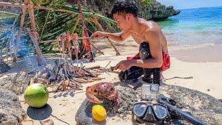 SOLO CAMPING | BERBURU KEPITING, CUMI & BAKAR DI PANTAI TAK BERPENGHUNI | Spearfish And Cook