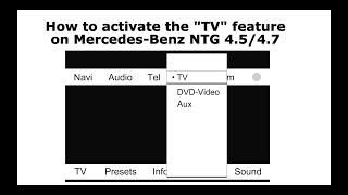 Mercedes-Benz NTG 4.5 / 4.7 "TV" option activation with Mr12Volt MOST CarPlay interface