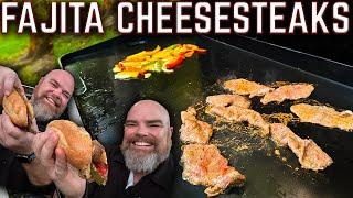 UP YOUR CHEESESTEAK GAME! HOW TO MAKE THE BEST FAJITA CHEESESTEAKS ON THE GRIDDLE - EASY RECIPE!