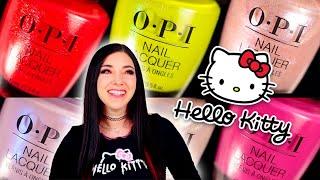 Hello Kitty Nail Polish!!! OPI x HK 50th Anniversary Collab Swatches || KELLI MARISSA