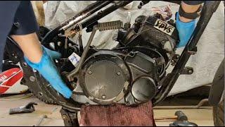 Yamaha RD/RZ Restore Part 13 - Strip bike down to the frame 2 of 2