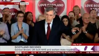 Gordon Brown's Better Together speech the day before the Scottish referendum