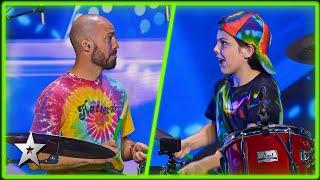 Father and Son Drumming Duo Get a Standing Ovation! | Kids Got Talent