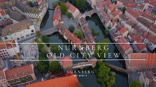 Nuremberg old city view, Germany, DJI Mini 2 Cinematic Drone 4k videos