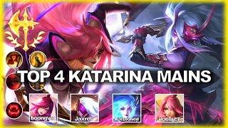 TOP 4 KATARINA MAINS MONTAGE - "HUBBLET, KATEVOLVED, JAXRES, BOONGWA" | LOL TIME STREAMERS