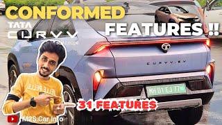 Tata Curvv Petrol,Diesel & EV Confirmed Features!! Feature List | Tata Curvv 2024 | Curvv Review