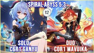 4 YEARS OF WAITING! C6R1 Ganyu Solo x C0R1 Mavuika Duo Full Clear Spiral Abyss 5.3 | Genshin Impact