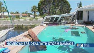 New Port Richey family continues clean up efforts following weekend storms