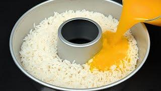 Just orange and rice! The most delicious homemade dessert in 5 minutes! No baking!