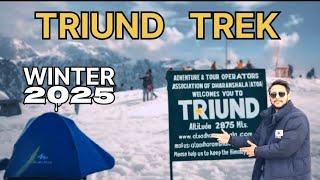 Triund trek 2025 !! Triund snowfall !! Dharmshala !! Himachal Pradesh !!