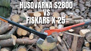 Husqvarna S2800 Vs Fiskars X 25 - The Ultimate Log Splitting Battle