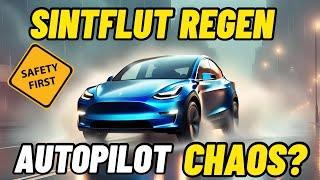 Tesla Model Y: Autopilot Chaos im Sintflut Regen 2.0…