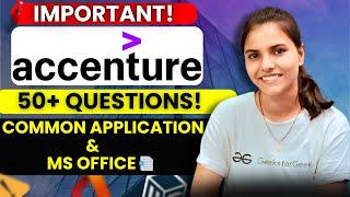 50+ Questions Common Applications & MS Office | Accenture Technical Assessment Questions #accenture