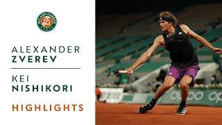 Alexander Zverev vs. Kei Nishikori - Highlights 4. Runde | Roland-Garros 2021