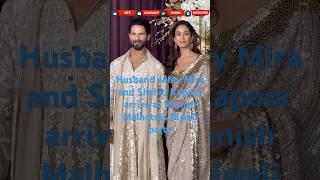 Husband wifey Mira and Shahid Kapoor arrive at Manish Malhotras Diwali party