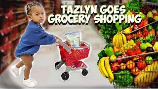 TAZLYN GOES GROCERY SHOPPING ALL BY HERSELF! *The cutest thing ever*