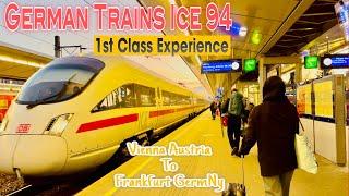 Travel journey on First Class in German High speed Train | ICE From Vienna  To Frankfurt Hbf Germany