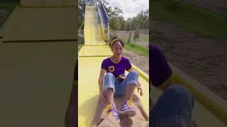 Whooo!! Meekah's Big Yellow Slide! #shorts