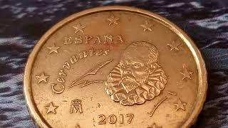 Moneda 10 Euro Cent. España 2017. Moneda con un exceso de metal. T 134.600.000 U