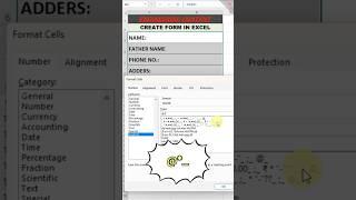 Create forms in excel #excel #shorts #ytshorts #exceltips #tutorial #shortvideo #excelworld #views