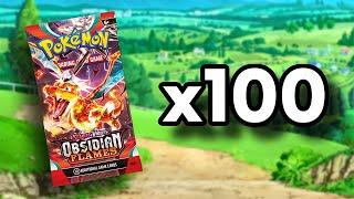 Opening 100x Pokémon OBSIDIAN FLAMES Booster Packs