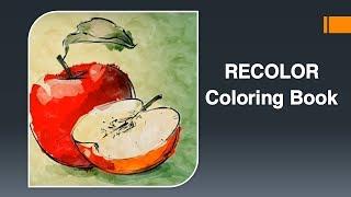 "Recolor - Coloring Book" Application for Android - Coloring an Apple