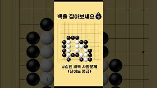 백을 잡는 절묘한 수순 중급사활 #바둑 #사활 #바둑강좌