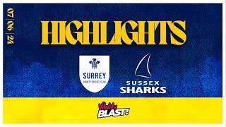 SUSSEX SHARKS DEFEAT SURREY AT THE OVAL! T20 Highlights