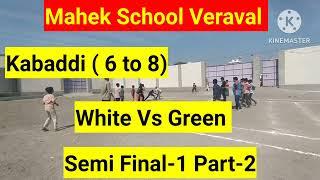 Kabaddi | 6 to 8 | Semi Final-1 Part-2 | Mahek School Veraval Annual Sports Day 2024