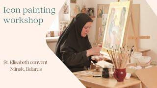 Icon painting workshop of St. Elisabeth convent Minsk, Belarus, 2013 year