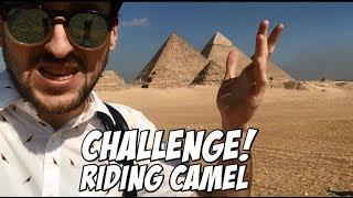 Free Hands while Riding Camels in The Pyramids of Egypt - Challenge - Fly With Flow