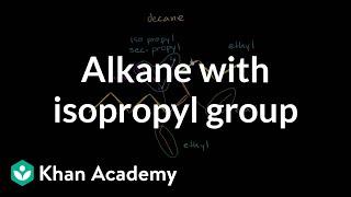 Alkane with isopropyl group | Organic chemistry | Khan Academy