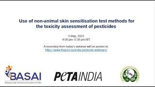 Use of non animal skin sensitisation test methods for the toxicity assessment of pesticides