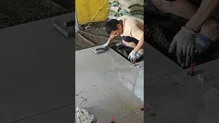 ‌Use a trowel for smooth tile adhesive- Good tools make work easy