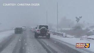 Storm brings hail to parts of the Coachella Valley, snow in the High Desert