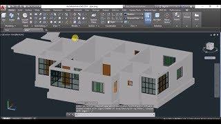 AutoCAD House Design (3D)- Part 8-  3D Glass Grills (2021)