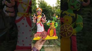 DIY clay Durga murti making #shorts