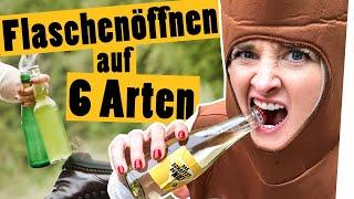 Challenge: Flasche öffnen ohne Flaschenöffner|| „Das schaffst du nie!“