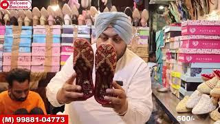 Part-3 Cheapest Punjabi Jutti Market 400/- Rs | Ludhiana Wholesale Market | Tinku Footwears