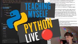 Teaching Myself Python LIVE  | Data Structures and Algorithms in Python + SBM Project | 01-06-2025