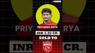 "Young Talent Priyansh Arya Sold to PBKS for ₹3.80 Crores in IPL 2025!"#iplmegaauction