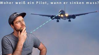 Wann muss ein Pilot den Sinkflug einleiten?