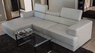 [REVIEW] US Pride Furniture Gabriel White Leather Contemporary Chaise Sectional Sofa Set