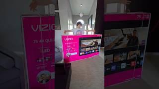 NEW 4K, 75" QLED TV UNBOXING  #GAMING #UNBOXING #VIRAL #TV (Vizio Gifted)