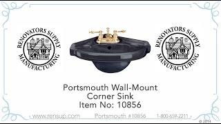 Black Portsmouth Wall Mount Corner Sink | Renovator's Supply