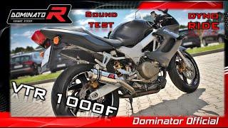 Honda VTR 1000 F 2006 Dyno  Pure Sound  Dominator Exhaust HQ Sound  Exhaust Compilations