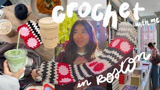 how much I crocheted on my trip to Boston | crochet diaries