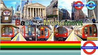 Trains at Bank & Monument - London Underground and DLR (28/07/2022)