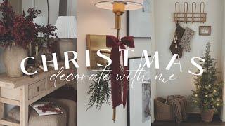 Christmas Decorate With Me 2024 || Christmas Decorating Ideas || Entryway & Putting Up The Tree